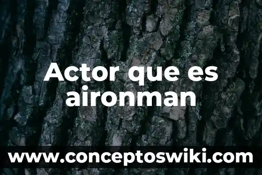 Que es un actor civil 8 Actor que es aironman