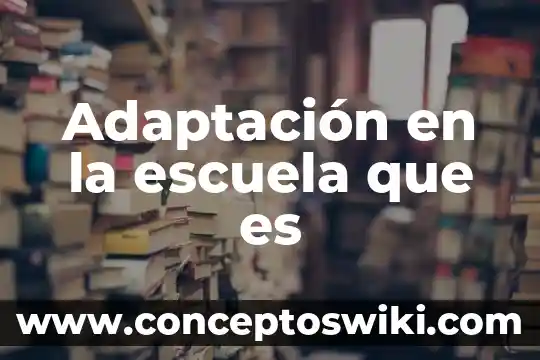 Que es una escuela modelo 8 Adaptación en la escuela que es