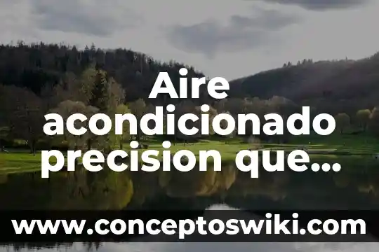 Qué es un sistema de aire acondicionado y refrigeración 5 Aire acondicionado precision que es