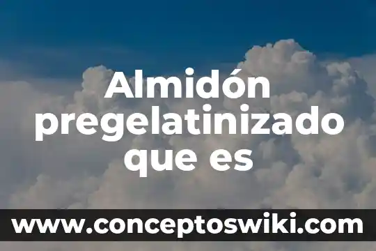 Que es el periodo de latencia del sueño 4 Almidón pregelatinizado que es