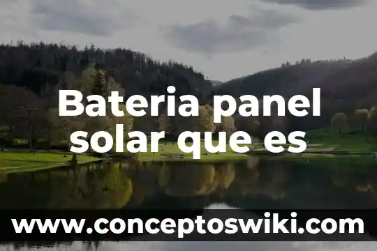 Que es un panel de discusión con características 8 Bateria panel solar que es
