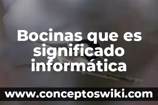 Filender informatica que es 3 Bocinas que es significado informática