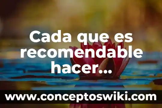 Después de donar sangre que es recomendable comer 6 Cada que es recomendable hacer mantenimiento en un cpu