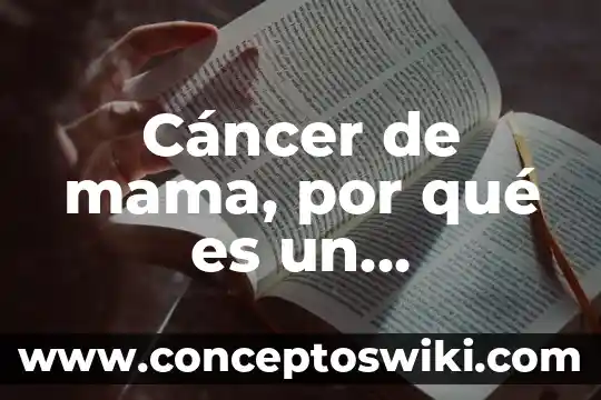 Que es el antiguo problema del camizal 5 Cáncer de mama, por qué es un problema