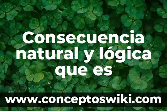 Qué es causa y que es consecuencia 4 Consecuencia natural y lógica que es