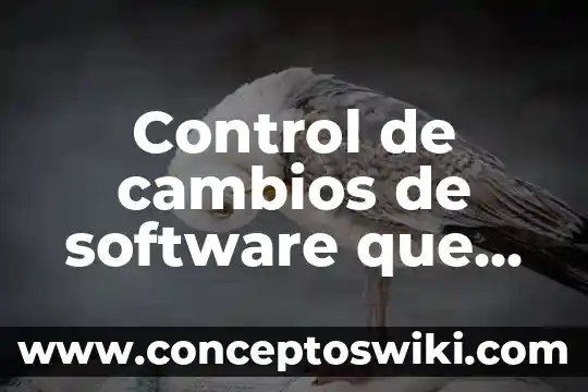 Que es el control de sociedades 5 Control de cambios de software que es
