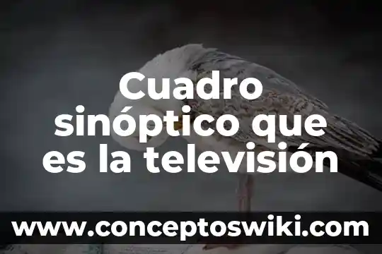 Qué es un cuadro sinóptico de la psicología 8 Cuadro sinóptico que es la televisión