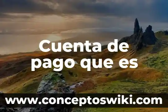 Pago tdc que es 3 Cuenta de pago que es
