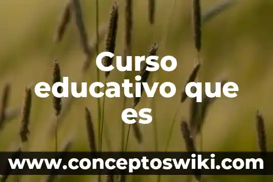 Que es nombre del curso ejemplo 6 Curso educativo que es