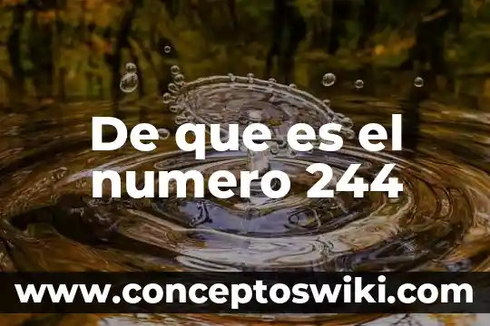 Número de cuenta que es cada número 5 De que es el numero 244