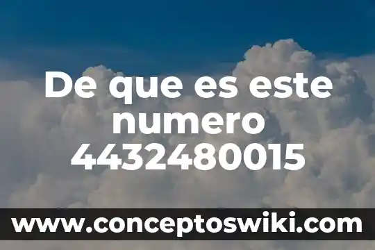 Número de afiliación voucher que es 6 De que es este numero 4432480015