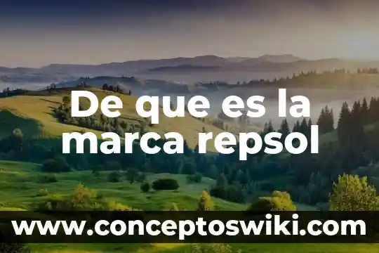 Marca que es y significa 8 De que es la marca repsol
