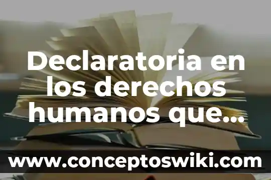 Que es el principio de universalidad en los derechos humanos 4 Declaratoria en los derechos humanos que es
