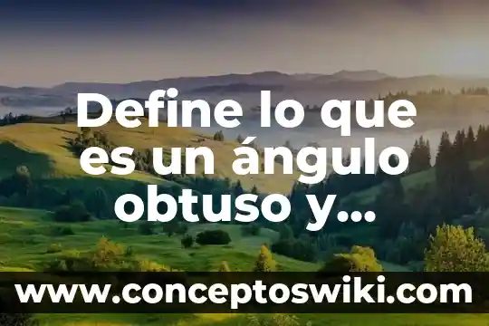 Que es el valor del angulo de poligonos 8 Define lo que es un ángulo obtuso y dibujo