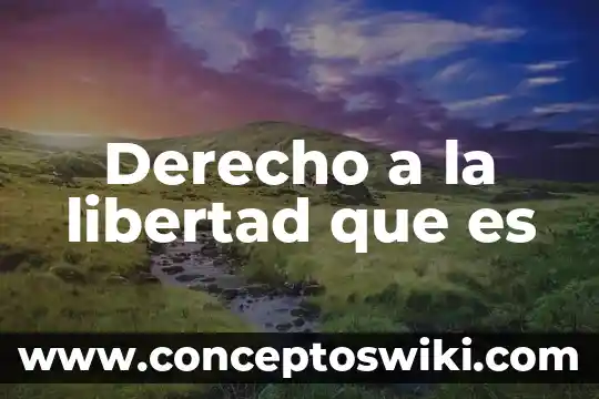 Y que es derecho 5 Derecho a la libertad que es