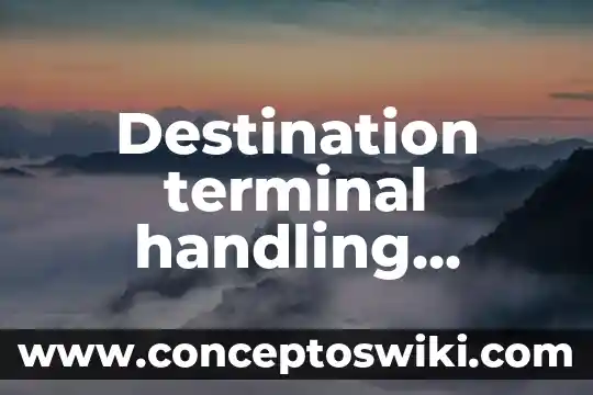 Castor green terminal que es 8 Destination terminal handling charges que es