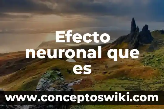 En biotecnologia que es un efecto estrella 7 Efecto neuronal que es