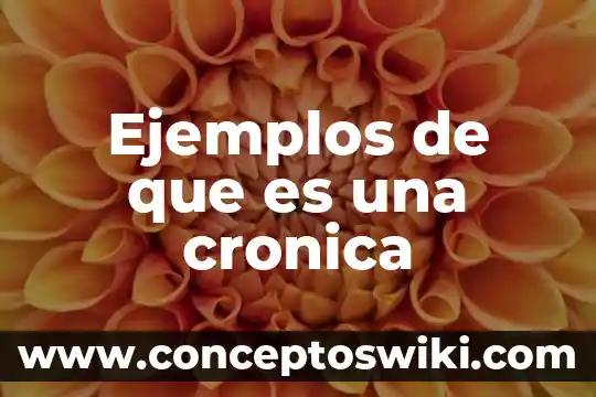 Que es la cronica documental 3 Ejemplos de que es una cronica