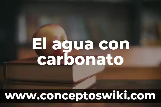 Sangrado como agua que es 6 El agua con carbonato