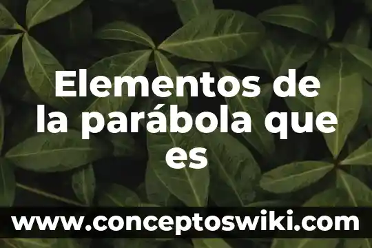 Que es cnc y que elementos lo conforman 8 Elementos de la parábola que es