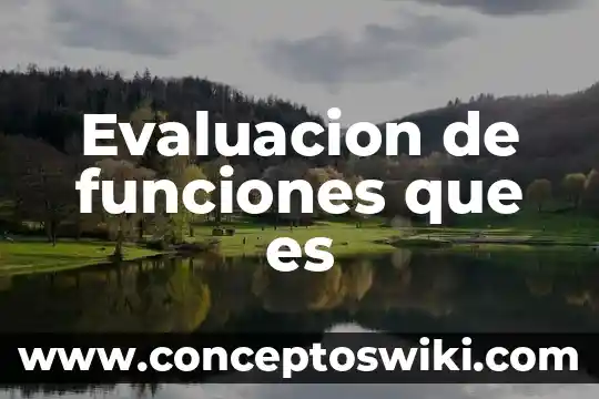 Que es funciones en calculo diferencial 6 Evaluacion de funciones que es