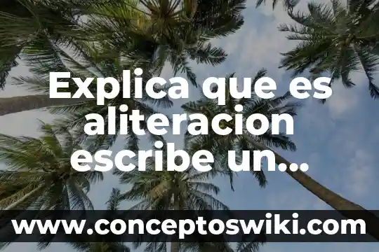 Ejemplo de que es autorregular 6 Explica que es aliteracion escribe un ejemplo