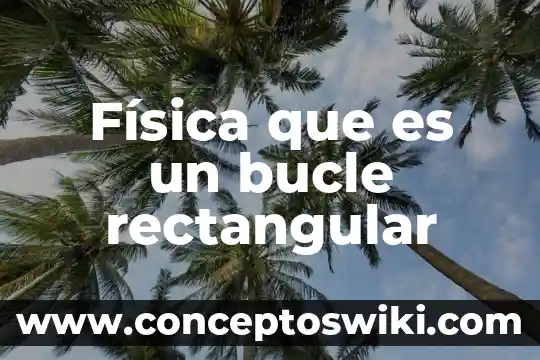 Qué es un bucle en cálculo integral 4 Física que es un bucle rectangular