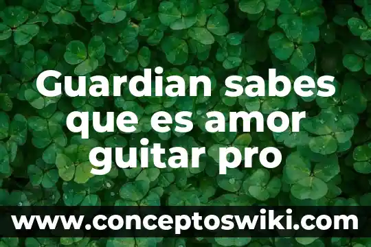 Que es el amor carteles 3 Guardian sabes que es amor guitar pro