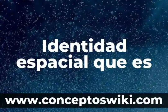 Que es una identidad tipos de contabilidad 6 Identidad espacial que es