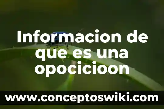Información que es una noticia 6 Informacion de que es una opocicioon