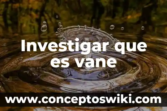 Investigar que es extraer 6 Investigar que es vane