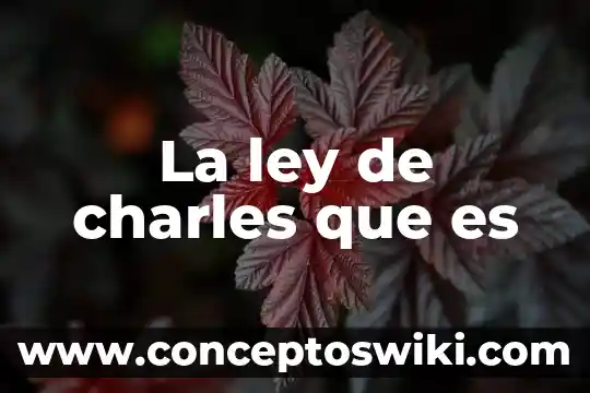 ¿Qué es el diseño Charles Peirce? 3 La ley de charles que es