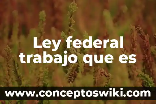 Que es la ley federal de correduria publica 7 Ley federal trabajo que es