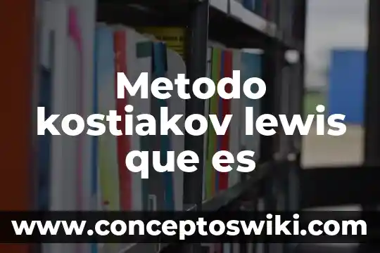 Que es un metodo de induccion laboral 5 Metodo kostiakov lewis que es