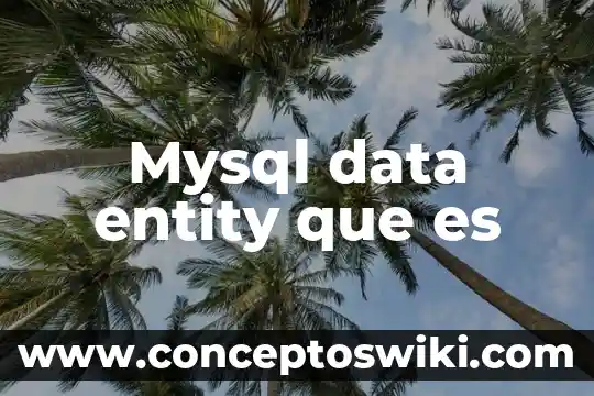 Que es mysql importancia 3 Mysql data entity que es