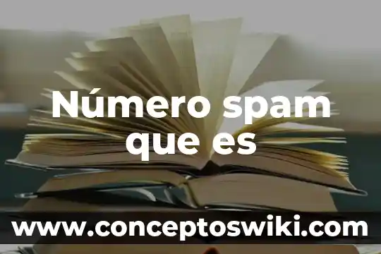 Qué es en número de foja 3 Número spam que es