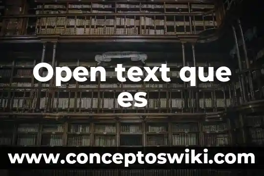 Qué es el ponchado text 5 Open text que es
