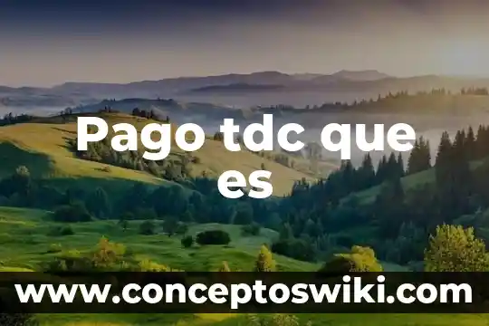 Cuenta de pago que es 5 Pago tdc que es
