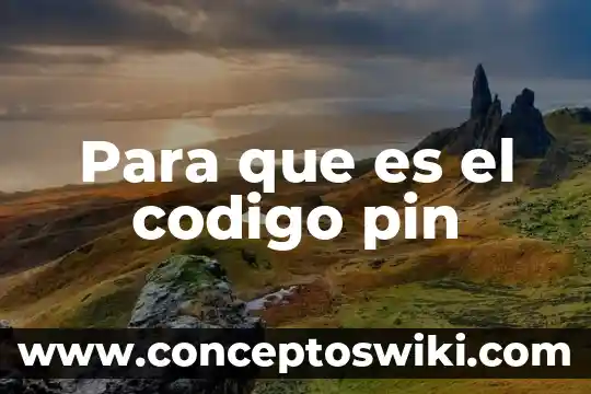 Qué es el pin y para qué sirve 3 Para que es el codigo pin