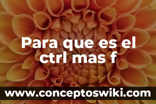 Que es f en psicologia 5 Para que es el ctrl mas f