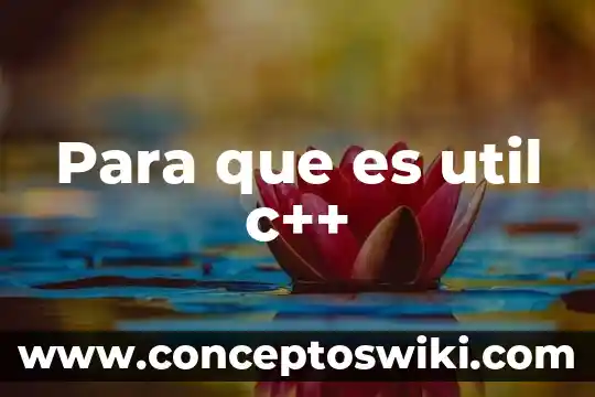 Que es desarrollo c 4 Para que es util c++
