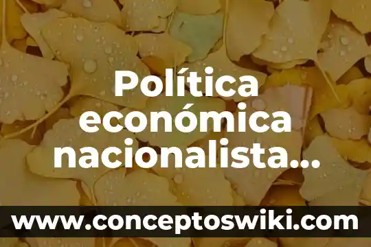 Que es violensia economica 3 Política económica nacionalista que es