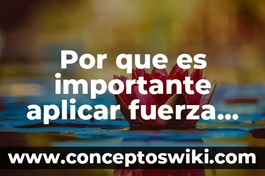 Para que es importante el agua en la vida diaria 6 Por que es importante aplicar fuerza en la vida diaria