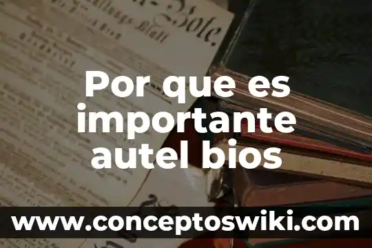 Sabemos lo importante que es 7 Por que es importante autel bios