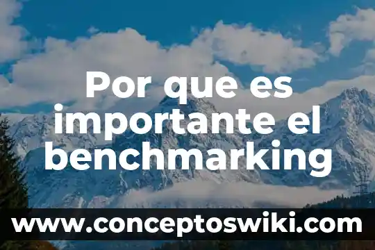 Sabemos lo importante que es 6 Por que es importante el benchmarking