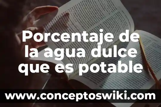 Que es un contaminante del agua ventajas y desventajas 5 Porcentaje de la agua dulce que es potable