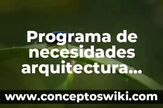 Que es valor estetico en arquitectura 6 Programa de necesidades arquitectura que es