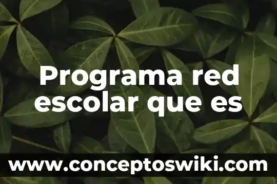 Que es la red dkt 5 Programa red escolar que es