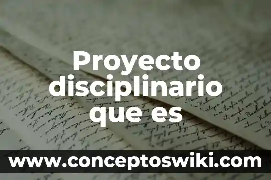 Que es la metodoliga en un proyecto 4 Proyecto disciplinario que es