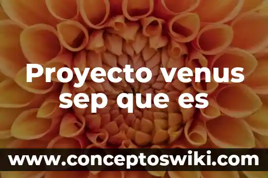 Que es la metodoliga en un proyecto 8 Proyecto venus sep que es